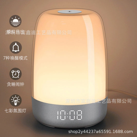 Explosive simulation sunrise sunset wake-up lamp LED electronic alarm clock lamp baby sleeping lamp bedside atmosphere night light - image 2