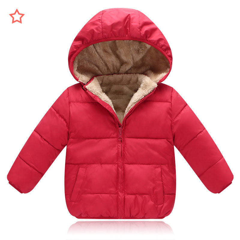 2026 Winter Children's Cotton Jackets Wholesale, Fleece-Lined and Thickened Baby Hooded Coats, down Jackets for Boys and Girls, Small and Medium-Sized Children - image 1