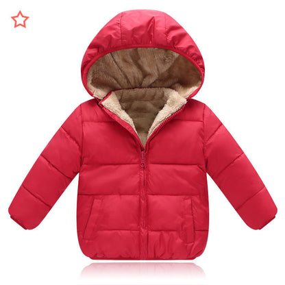2026 Winter Children's Cotton Jackets Wholesale, Fleece-Lined and Thickened Baby Hooded Coats, down Jackets for Boys and Girls, Small and Medium-Sized Children - image 1