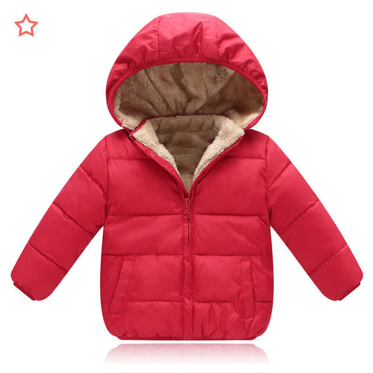 2026 Winter Children's Cotton Jackets Wholesale, Fleece-Lined and Thickened Baby Hooded Coats, down Jackets for Boys and Girls, Small and Medium-Sized Children - image 1