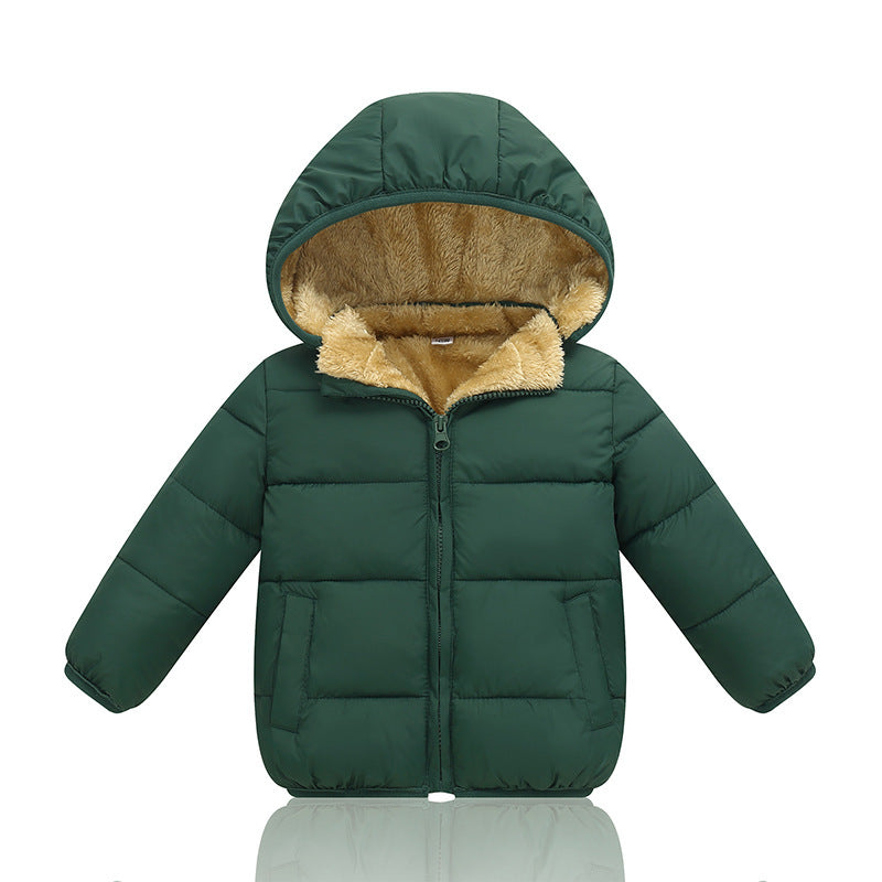 2026 Winter Children's Cotton Jackets Wholesale, Fleece-Lined and Thickened Baby Hooded Coats, down Jackets for Boys and Girls, Small and Medium-Sized Children - image 2