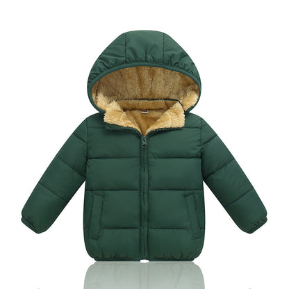 2026 Winter Children's Cotton Jackets Wholesale, Fleece-Lined and Thickened Baby Hooded Coats, down Jackets for Boys and Girls, Small and Medium-Sized Children - image 2