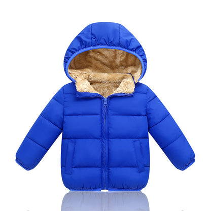 2026 Winter Children's Cotton Jackets Wholesale, Fleece-Lined and Thickened Baby Hooded Coats, down Jackets for Boys and Girls, Small and Medium-Sized Children - image 3