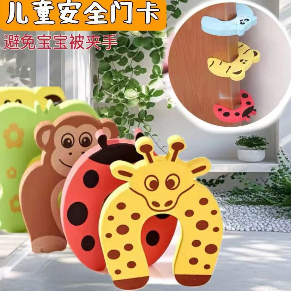 Anti-pinch Hand Door Stop Safety Door Card Door Clip Child Door Blocker Anti-collision Door Artifact Cartoon Anti-collision Anti-pinch Door Stop Card - image 1