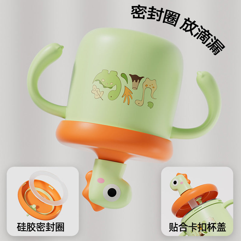 Children's Water Cup Baby Stainless Steel Drop-Resistant Learning Drinking Cup with Lid Home Baby Milk Cup with Lid Thermos Cup - image 4