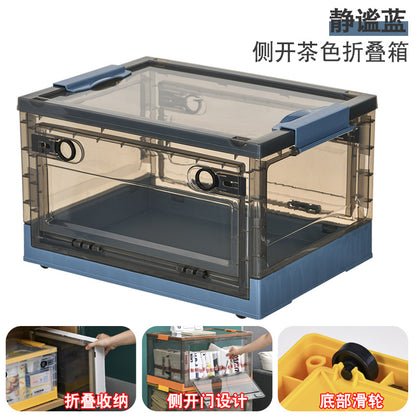 Foldable Transparent Storage Box Household Box Wardrobe Clothes Quilt Fit Box Toy Plastic Book Storage Box - image 5