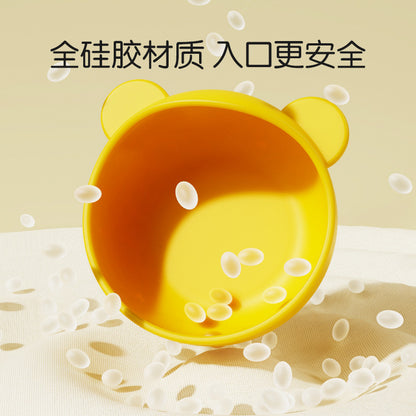 Cross-Border Popular Product: Little Bear Baby and Children's Silicone Dining Plate, Anti-Spill Feeding Bowl, Baby Feeding Utensils, Anti-Scald - image 2