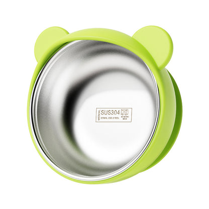 Cross-Border Popular Product: Little Bear Baby and Children's Silicone Dining Plate, Anti-Spill Feeding Bowl, Baby Feeding Utensils, Anti-Scald - image 5