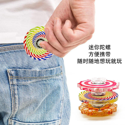 Cross-border creative mandala graffiti retro fingertip gyro color small gyro decompression toy small gift wholesale - image 3