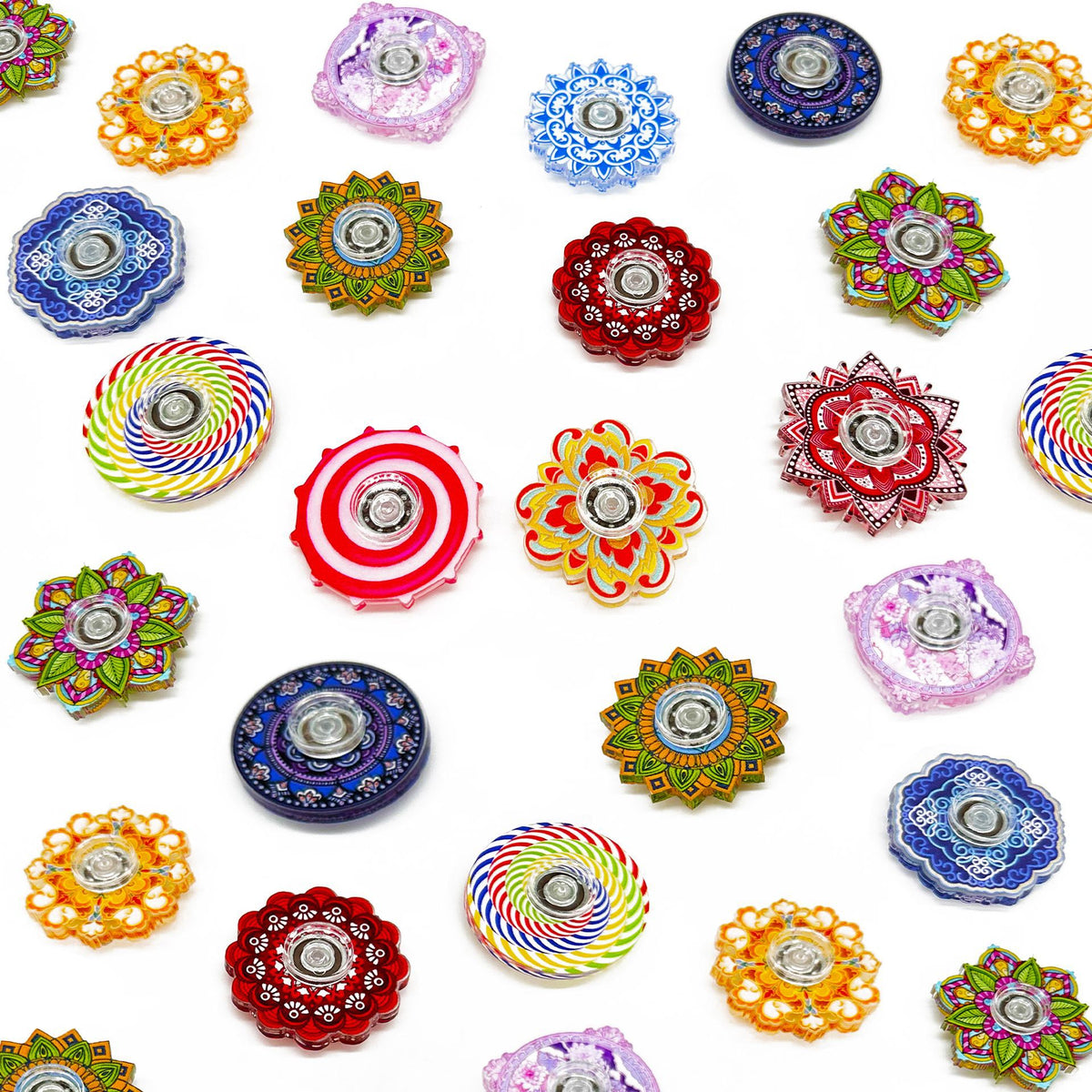 Cross-border creative mandala graffiti retro fingertip gyro color small gyro decompression toy small gift wholesale - image 5