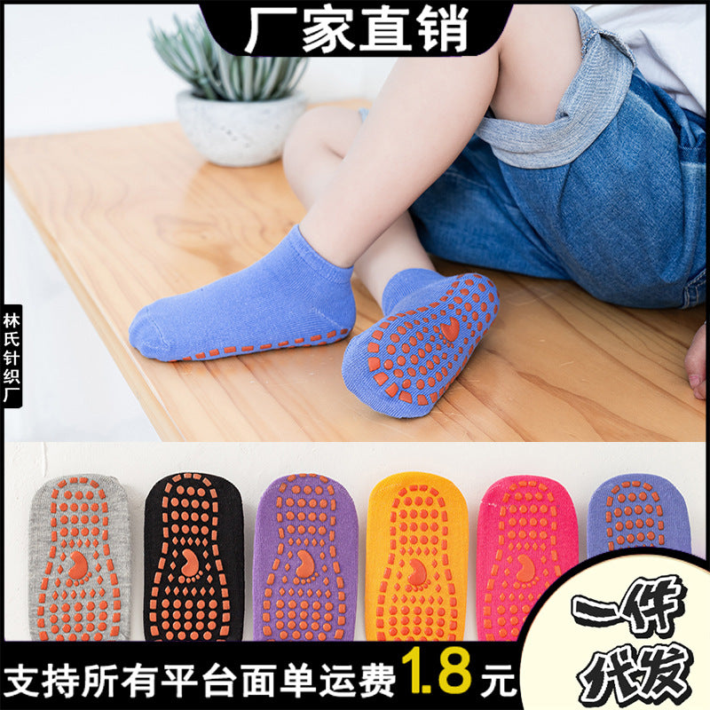 Factory wholesale baby floor socks indoor trampoline children non-slip silicone socks early education toddler children floor socks - image 1