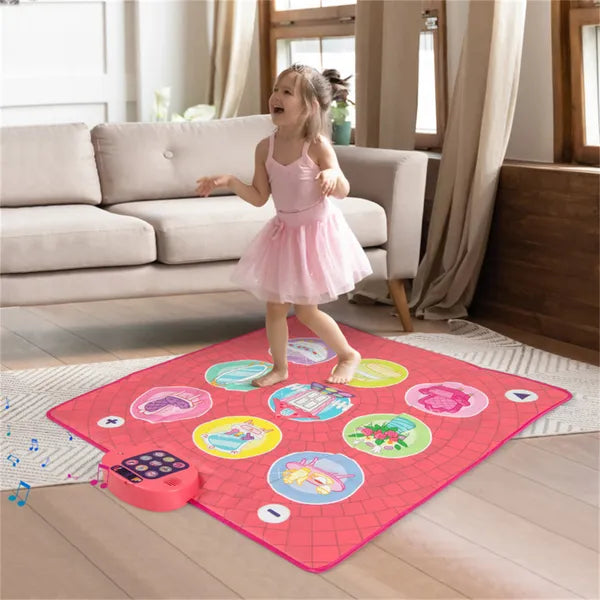 Pink Kids Dance Mat (3+ Ages), 5 Difficulty Levels & 9 Demo