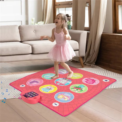 Pink Kids Dance Mat (3+ Ages), 5 Difficulty Levels & 9 Demo