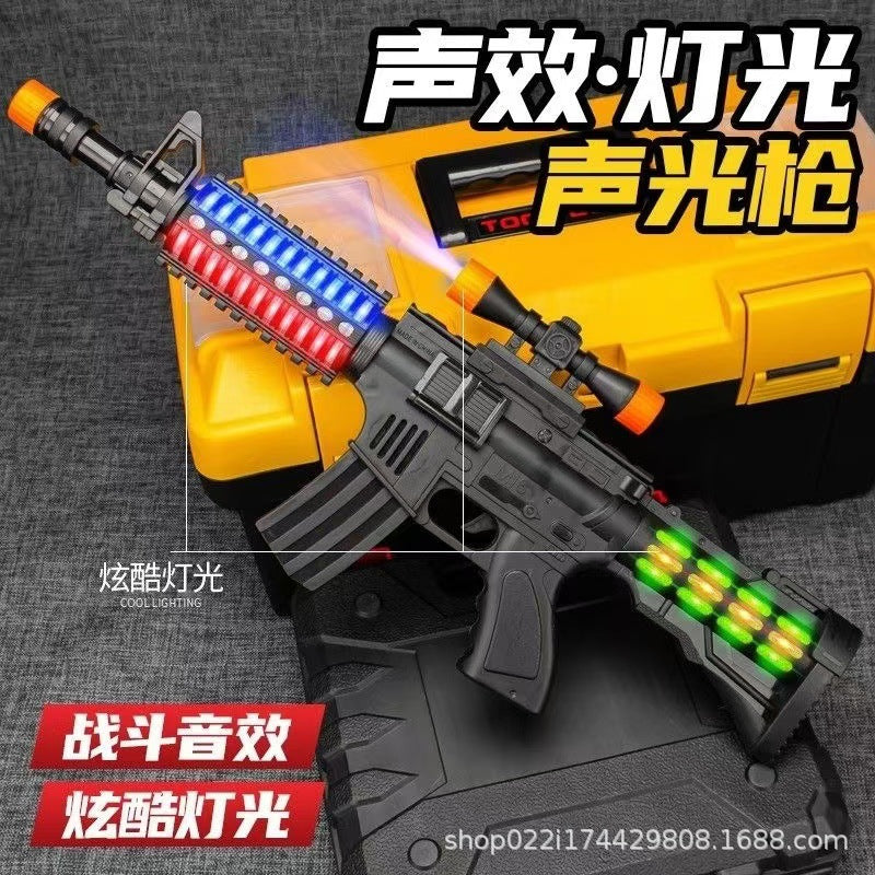 Hot sale children's electric toy gun with light music submachine gun 2-3-6 years old boy toy gun wholesale - image 2