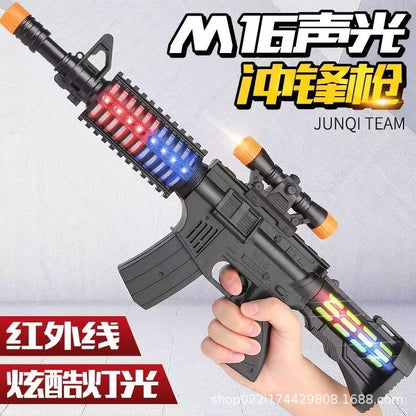 Hot sale children's electric toy gun with light music submachine gun 2-3-6 years old boy toy gun wholesale - image 3
