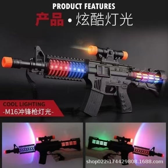 Hot sale children's electric toy gun with light music submachine gun 2-3-6 years old boy toy gun wholesale - image 4
