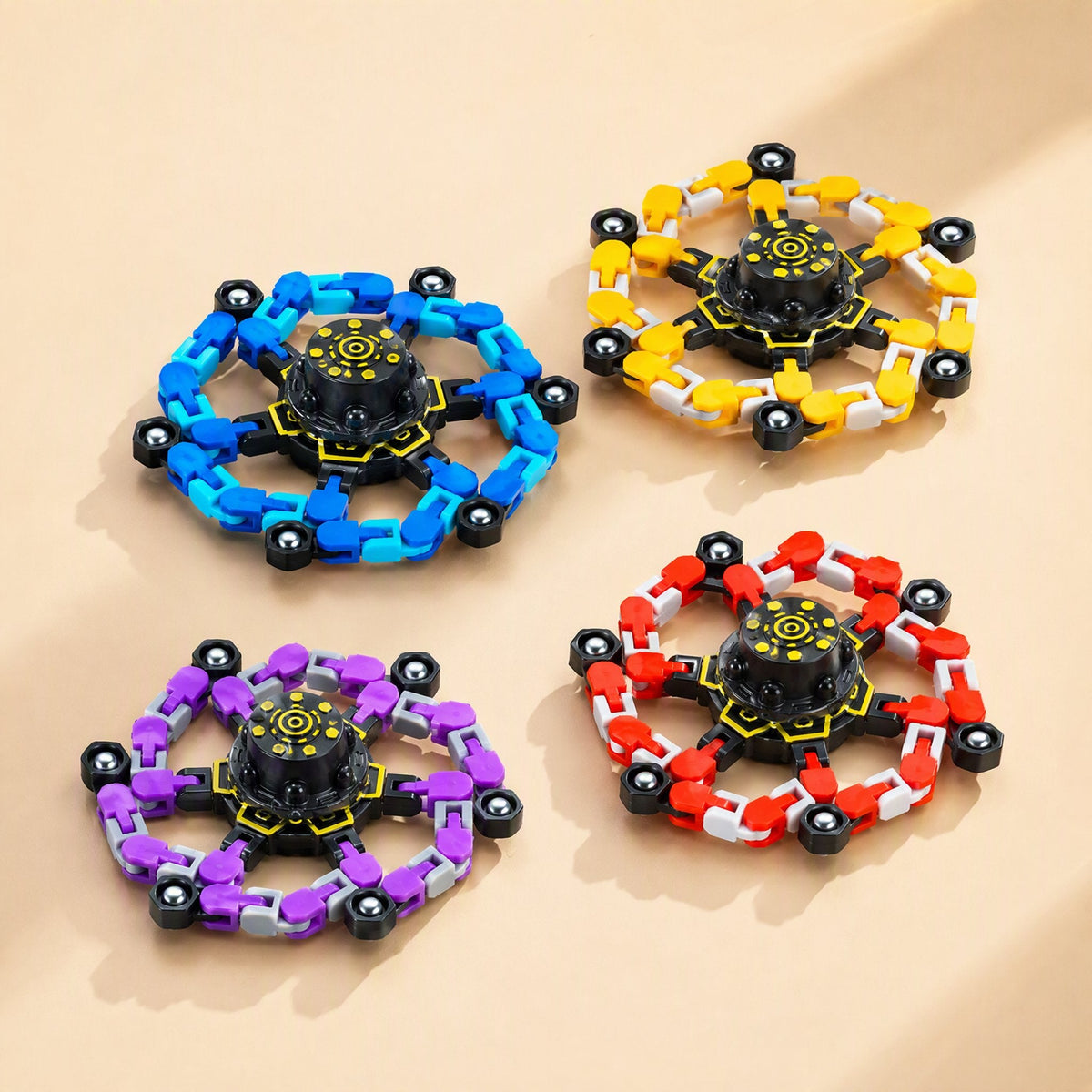 Luminous deformable fingertip mechanical gyro puzzle