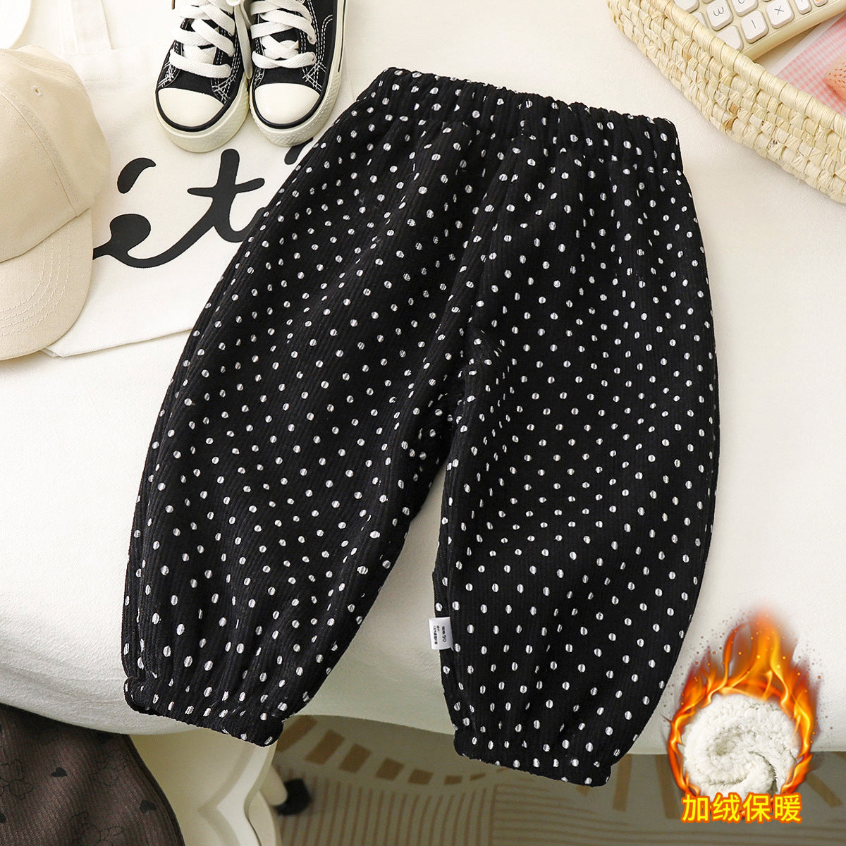 Winter Baby Boys Children's Pants Girls' Pants Fleece-Lined Pants Children's Pants New Warm Pants Children's Wear Thickened Outer Wear - image 4