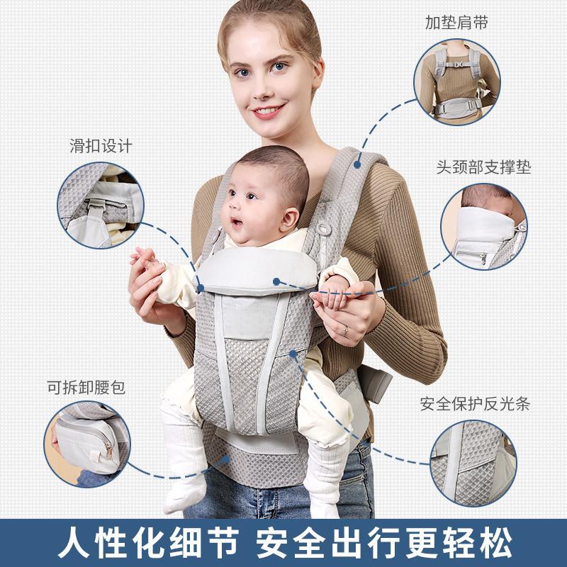 American Baby Lap Waist Stool for Going Out Simple Front and Rear Dual-Use Horizontal Hug Lightweight Newborn Baby Multifunctional - image 2
