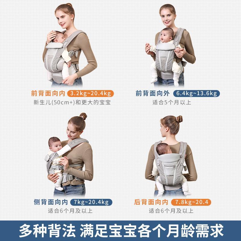 American Baby Lap Waist Stool for Going Out Simple Front and Rear Dual-Use Horizontal Hug Lightweight Newborn Baby Multifunctional - image 4