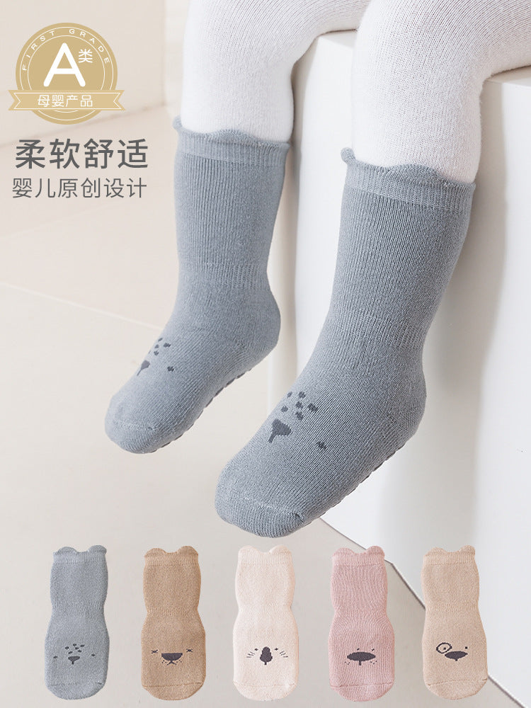 2026 Baby Floor Socks Autumn and Winter Thickened Warm Terry Socks Non-Slip Boys and Girls Toddler Infant Socks Wholesale - image 4