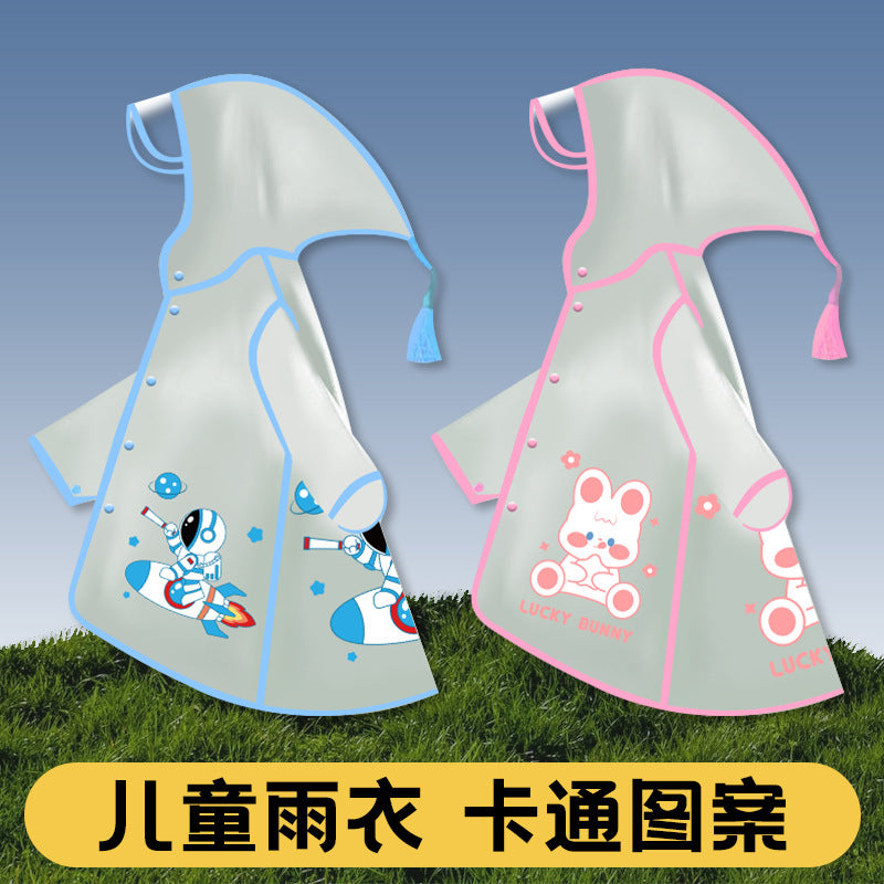 Children's Raincoat Primary School Students Full Body Waterproof Draped Kindergarten Baby Cartoon Transparent Rainproof Clothes Rain suit - image 2