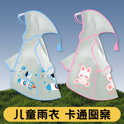 Children's Raincoat Primary School Students Full Body Waterproof Draped Kindergarten Baby Cartoon Transparent Rainproof Clothes Rain suit - image 2