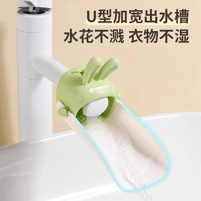 New cute rabbit children's faucet extender baby's hand-washing cute cartoon lengthened water diversion universal splash-proof artifact - image 1