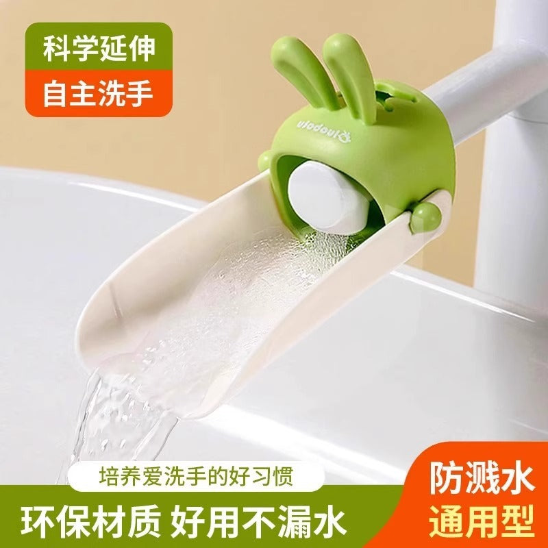 New cute rabbit children's faucet extender baby's hand-washing cute cartoon lengthened water diversion universal splash-proof artifact - image 2
