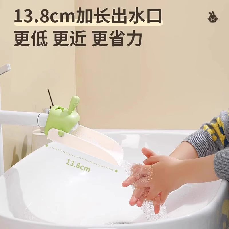 New cute rabbit children's faucet extender baby's hand-washing cute cartoon lengthened water diversion universal splash-proof artifact - image 3