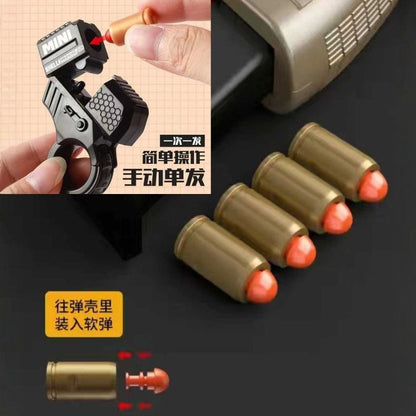 Mini throw shell ring gun creative soft bullet launch radish gun men and women gift stall wholesale toy gun - image 4