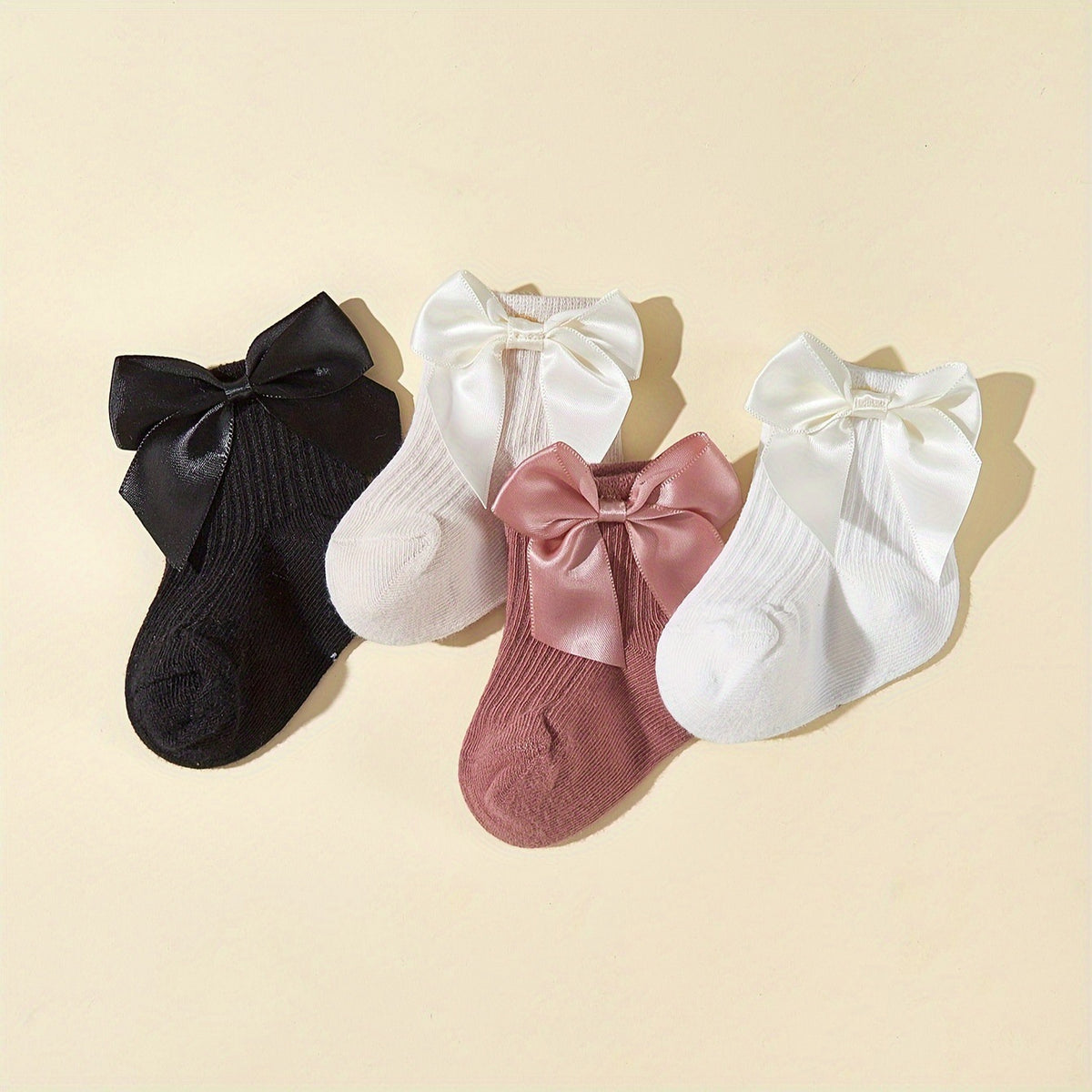 Ins Baby Bow Baby Mid-tube Socks Long Tube Leg Baby Socks Spring and Autumn Boneless Loosen Children's Socks - image 1