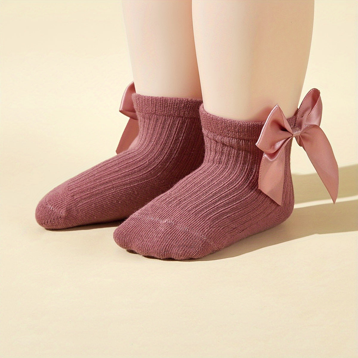 Ins Baby Bow Baby Mid-tube Socks Long Tube Leg Baby Socks Spring and Autumn Boneless Loosen Children's Socks - image 3