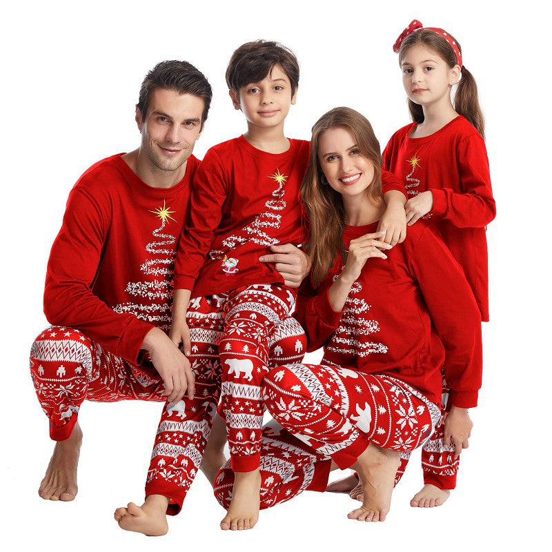 2026 Manufacturer Christmas Family Matching Outfits Christmas Pajamas Set for Family of Three or Four Cotton Parent-Child Pajamas - image 1