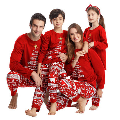 2026 Manufacturer Christmas Family Matching Outfits Christmas Pajamas Set for Family of Three or Four Cotton Parent-Child Pajamas - image 1