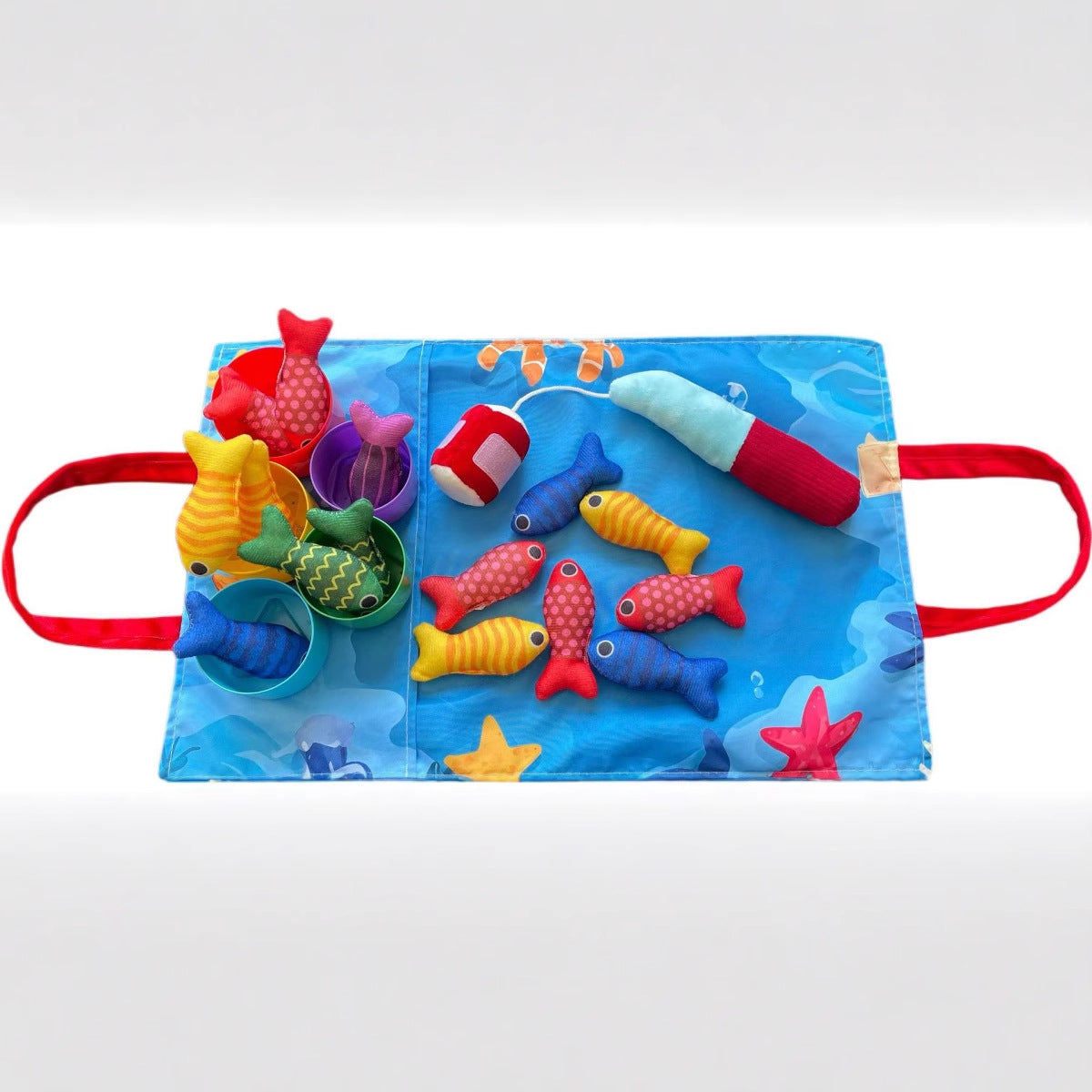 Cross-border Explosions Montessori Toy Baby Fishing Toy Fabric Crawling Game Mat Three-dimensional Early Education Enlightenment - image 1