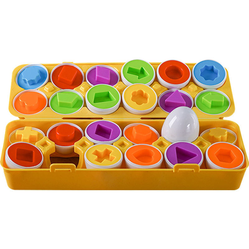 Children's Shape Matching Toy Building Blocks Smart Eggs Know Color Montessori 1-2 Year Old Baby Early Education Educational Eggs - image 5