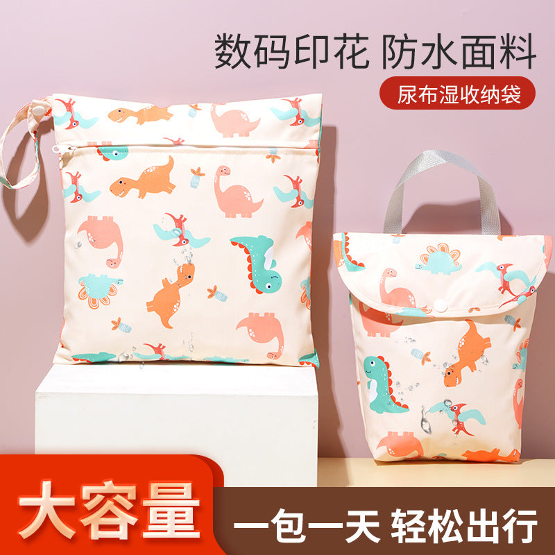 Baby Diaper Storage Bag, Baby Diaper Organizer, Diaper Bag with Hook, Stroller Large Capacity - image 1