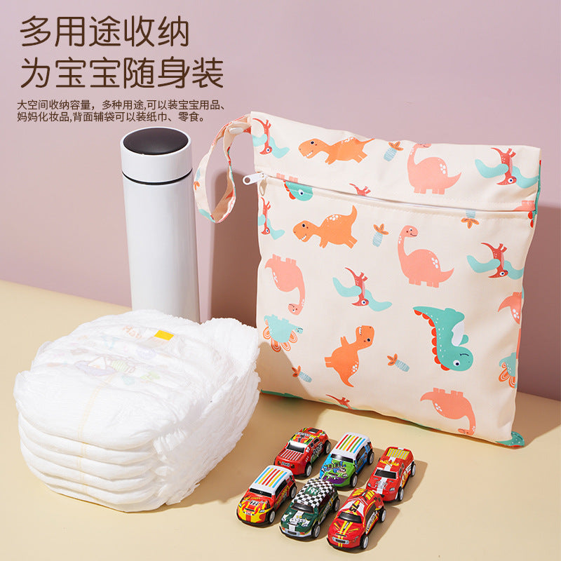 Baby Diaper Storage Bag, Baby Diaper Organizer, Diaper Bag with Hook, Stroller Large Capacity - image 4