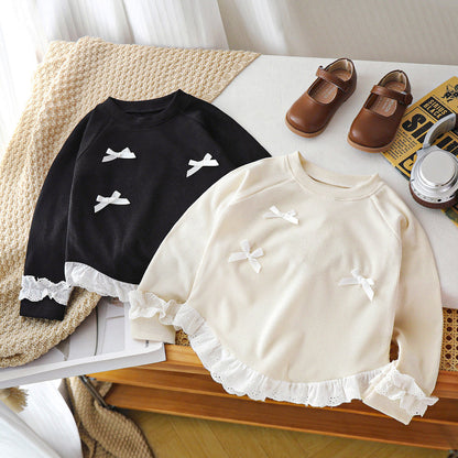 Girls' Long-Sleeve T-Shirt 2026A Style, Big Kids' Top, Autumn Wear, Korean Style, Fashionable Children's Clothing, Spring and Autumn Base Shirt, Children's Wear - image 2