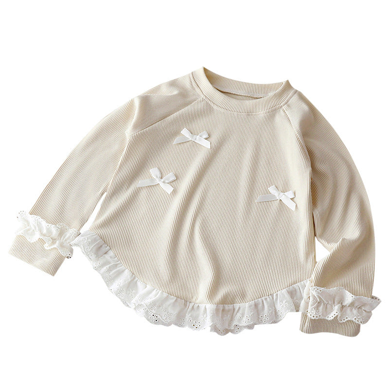 Girls' Long-Sleeve T-Shirt 2026A Style, Big Kids' Top, Autumn Wear, Korean Style, Fashionable Children's Clothing, Spring and Autumn Base Shirt, Children's Wear - image 5