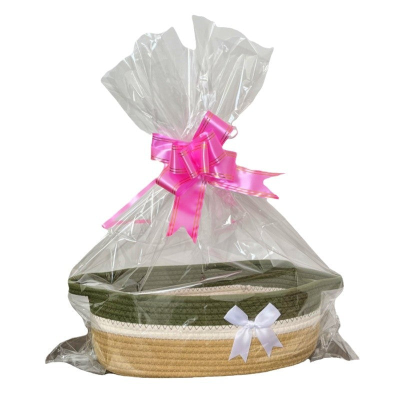 Cotton Rope Woven Storage Basket Desktop Snack Gift Packaging Toy Sundries Organize Storage Basket Household Storage Box - image 5