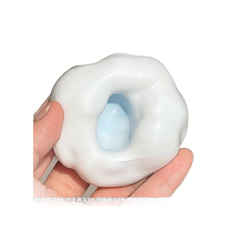Super soft ultra-thin ice skin Dafu fluid kneading decompression toy glutinous rice paste kneading music hand ball slow rebound toy - image 5