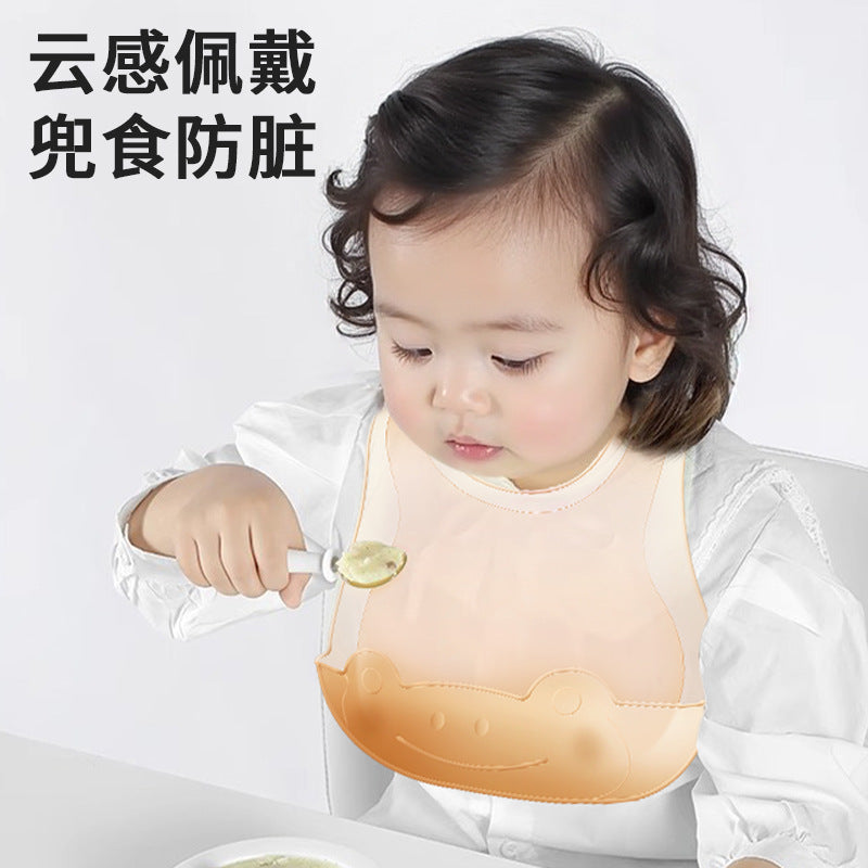 Baby Eating Silicone Bib Children's Feeding Slippery Food Bag Baby Children Portable Bib Waterproof Anti-Dirty Artifact - image 2