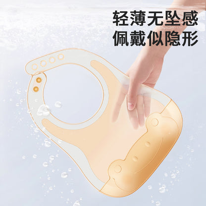 Baby Eating Silicone Bib Children's Feeding Slippery Food Bag Baby Children Portable Bib Waterproof Anti-Dirty Artifact - image 4