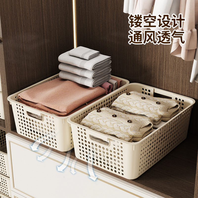 Desktop Storage Basket Kindergarten Toy Snack Storage Basket Plastic Rectangular Storage Box Storage Basket - image 4
