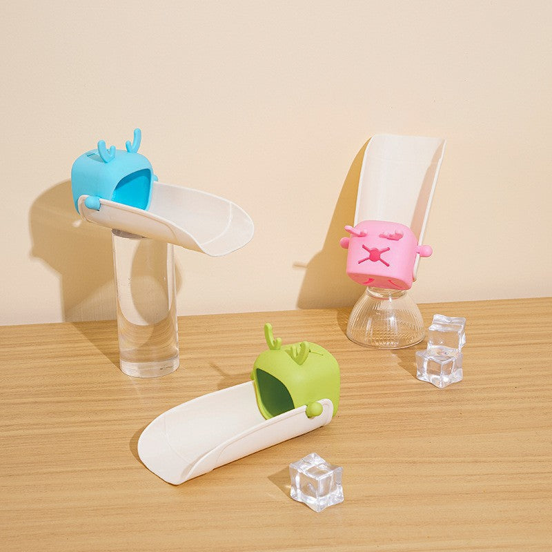 [Co-Run genuine goods Fawn Children's Faucet Extend] Baby Wash Cute Cartoon Extended Splash Protection - image 4