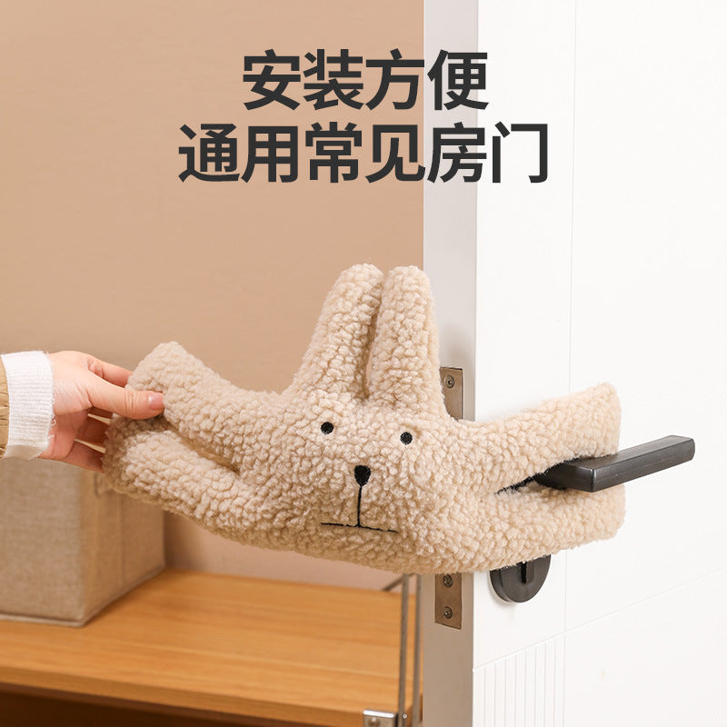 Ins Baby Children's Room Anti-pinch Door Card Cartoon White Rabbit Brown Bear Plush Doll Creative Cartoon Protective Door Stop - image 1