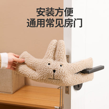 Ins Baby Children's Room Anti-pinch Door Card Cartoon White Rabbit Brown Bear Plush Doll Creative Cartoon Protective Door Stop - image 1