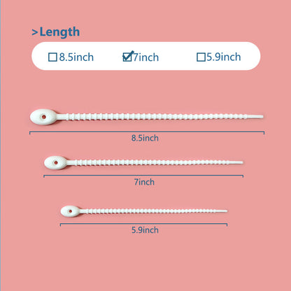15cm colorful silicone cable ties toy accessories lanyard non-woven text cable ties lanyard reusable - image 2